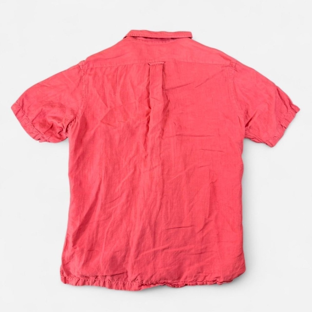 Polo Ralph Lauren Pink Linen/Silk Blend Short Sleeve Button Up Size M - Picture 4 of 7